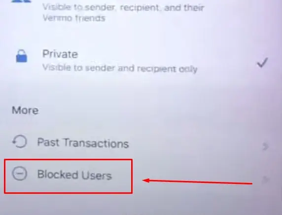 Click on Blocked Users